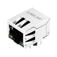 LPJ0190-8GDNL 10/100 Base-T PoE Jack RJ45 Connector With Rectifier Bridge Tab Down Yellow/Green Led