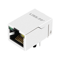 LPJ1202BHNL 10/100 Base-T Porta Única RJ45 Ethernet Conector Tab Up Led Verde/Amarelo