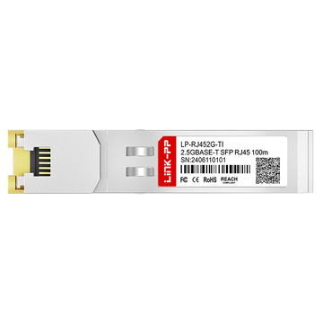 LINK-PP LP-RJ452G-TI Modulo ricetrasmettitore industriale RJ-45 in rame da 2.5 GHz, 100 m, SFP 2.5G, immagine 3
