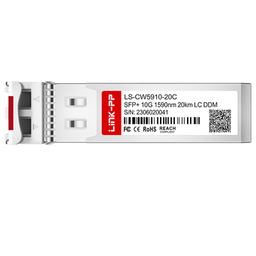متوافق مع Ciena CWDM-SFP10G-1590 LINK-PP صورة 3 لوحدة الإرسال والاستقبال الضوئية أحادية الألياف (SMF) بتقنية SFP+ CWDM بسرعة 10 جيجابت/ثانية، بتردد 1590 نانومتر، ومدى 20 كيلومتر، وثنائية الاتجاه، وLC، وDDM.
