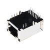 LPJK7403B98NL 1000 Base-T Conector RJ45 Magjack de perfil bajo con pestaña hacia arriba LED naranja y verde/amarillo Imagen en miniatura 4
