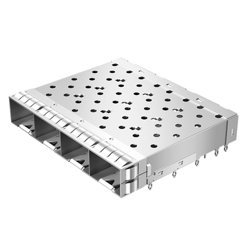 Amphenol U77-A461M-2071 Compatible LINK-PP LP14BC01000 SFP+ 1X4 Cage Press-Fit With EMI Spring Finger