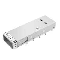 LP11DC01000 QSFP 1x1 Cage With Internal/External EMI Springs