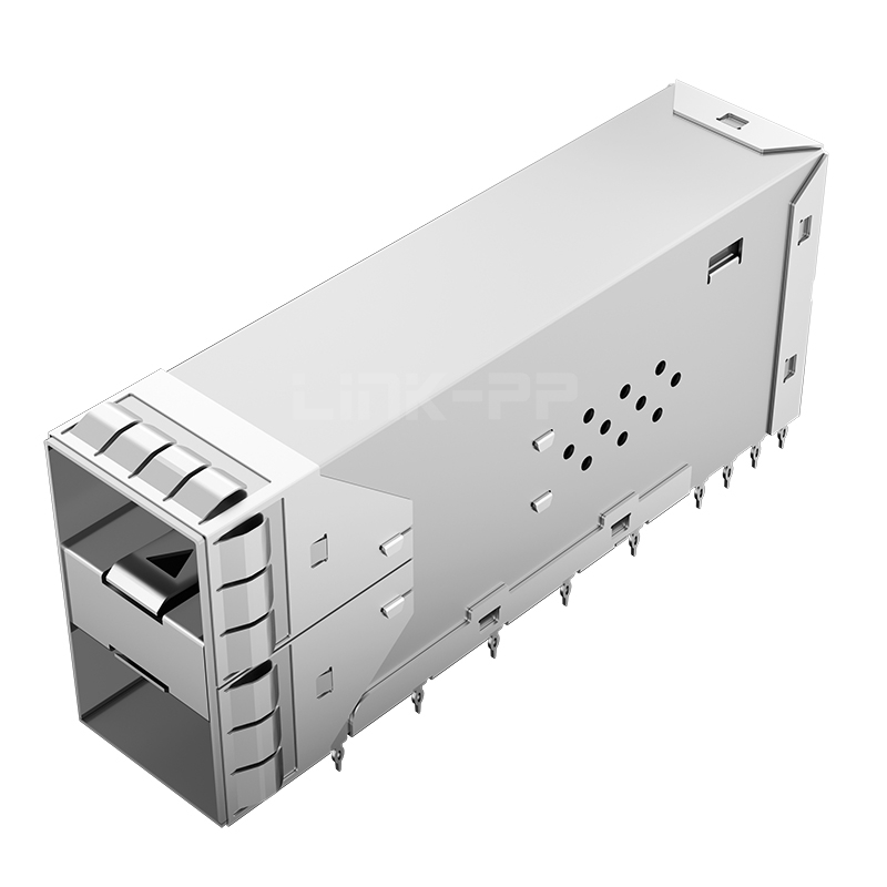Molex 1700711001 Compatible LP21CC01003 SFP28 2x1 Cage&Connector With EMI Spring Finger Light Pipe