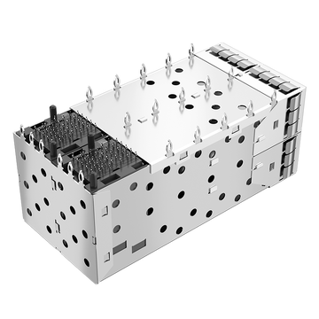موصل Molex 760455003 متوافق مع LP22BC01303 SFP+ 2x2 مع قفص وموصل مزود بنابض EMI، صورة أنبوب ضوئي 4