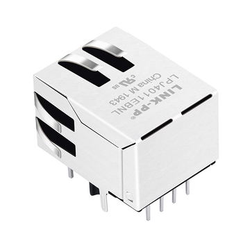Hanrun HR913129C Compatible LPJ4011EBNL RJ45 jack With Magnetics Single Port 10/100 Base-T Tab Down Green/Yellow Led image 2