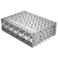 متوافق مع Pulse SFPP-3111-L LINK-PP LP26BC01201 قفص وموصل SFP+ منفذين سداسيين مع أنبوب ضوئي ونابض EMI