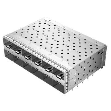 TE 2007567-8 Compatible LP26BC01001 SFP+ 2x6 Cage Connector With EMI Spring Finger