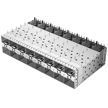 TE 2169788-6 Compatible LP28BC01201 SFP+ 2x8 Cage Connector With EMI Spring Finger Light Pipe image 2