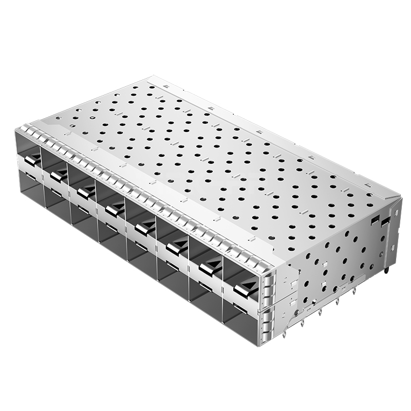 TE 2149490-8 Compatible LP28BC01001 SFP+ 2x8 Cage Connector With EMI Spring Finger