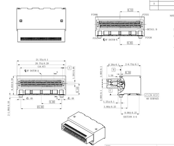 LIK-PP LP11S000013 OSFP 1x1 Connector 60PIN 30U