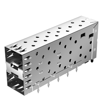 Amphenol UE78-B1126-00321 Compatible LINK-PP LP21A602001 2x1 SFP Cage Connector With EMI Spring Finger