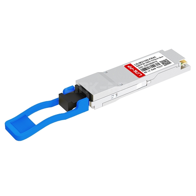 LQ-M31100-FR4C 100G QSFP28 1310nm 2km DOM MPO-12/APC SMF Optical Transceiver Module, Breakout to 4 x 25G-LR