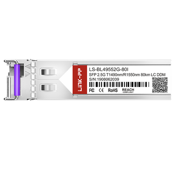 LINK-PP LS-BL49552G-80I 2.5G SFP BiDi 1490nm-TX/1550nm-RX 80km DOM Simplex LC SMF Optical Transceiver Module (Industrial) image 3