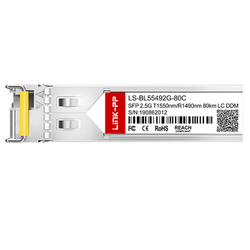LINK-PP LS-BL55492G-80C 2.5G SFP BiDi 1550nm-TX/1490nm-RX 80km DOM Simplex LC SMF Optical Transceiver Module image 3