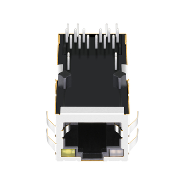 LPJQP9693AONL 5G Base-T RJ45 PoE+ Магнитный разъем, один порт, вкладка вверх, оранжевые и зеленые/желтые светодиоды, изображение 2