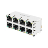 LPJT476156AENL 2.5G Base-T RJ45 2x4 Port Connectors With Integrated Magnetics Green/Yellow LED thumb image 1