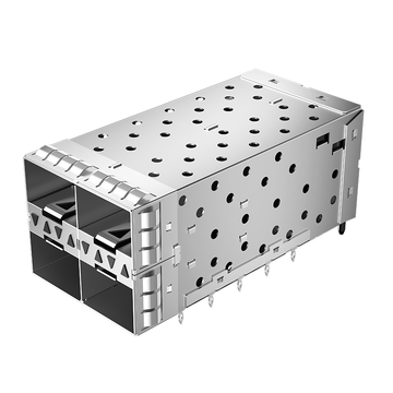 LINK-PP LP22BC01103 SFP+ 2x2 Cage Connector With EMI Spring Finger Inner/Outer LightPipe