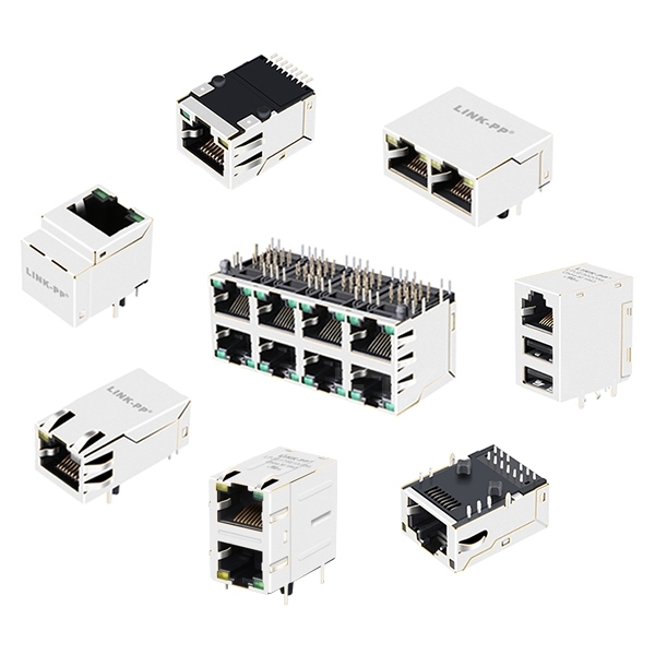 LPJK9072A110NL 10G Base-T Low Profile Ethernet RJ45 Magjack Tab Up Yellow&Green/Green Led