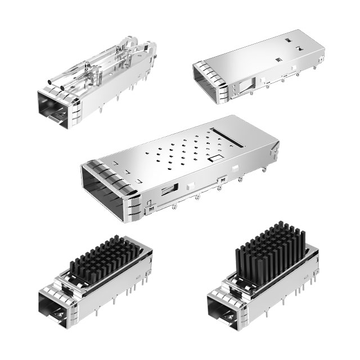 TE 2170322-6 QSFP 1X1 Cage Assembly Opening With EMI Fingers