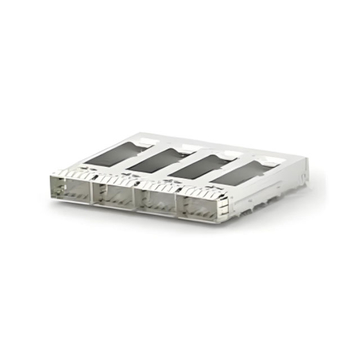 TE 2170744-5 QSFP28 Cage Ganged (1 x 4) with Heat Sink Through Hole Right Angle Press-Fit EMI Shielded