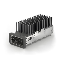 TE 2170753-3 QSFP28 Cage with Heat Sink Through Hole Right Angle Press-Fit EMI Shielded