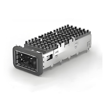 TE 2170753-7 QSFP28 Cage with Heat Sink Through Hole Right Angle Press-Fit EMI Shielded