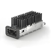 TE 2170754-3 QSFP28 Gaiola com dissipador de calor através de furo, ângulo reto, encaixe por pressão, tubo de luz blindado EMI, imagem em miniatura 1