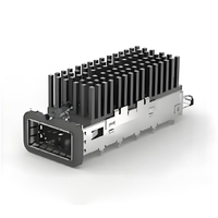 TE 2170754-3 Gabbia QSFP28 con dissipatore di calore, foro passante, angolo retto, tubo luminoso schermato EMI