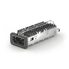TE 2170754-4 QSFP28 Cage with Heat Sink Through Hole Right Angle Press-Fit EMI Shielded Light Pipe thumb image 1