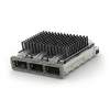 TE 2-2170769-6 QSFP28 Клетка, сгруппированная (1 x 3) с радиатором, сквозное отверстие, прямоугольная, запрессованная, экранированная от электромагнитных помех, световод, изображение большого пальца 1