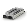 TE 2-2170808-1 QSFP28 Κλωβός με στεγανοποίηση (1 x 2) με ψύκτρα, διαμπερή οπή, ορθής γωνίας, σωλήνας φωτός με θωράκιση EMI, με μικρογραφία εικόνας 1