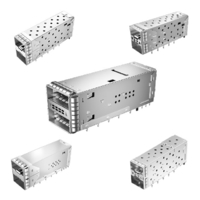 TE 2007538-2 SFP+ 2x1 Cage Assembly with Integrated Connector With Inner Light Pipe