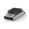 TE 4-2170808-3 QSFP28 Cage Ganged (1 x 2) with Heat Sink Through Hole Right Angle Press-Fit EMI Shielded Light Pipe thumb image 1