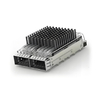 TE 4-2170808-6 QSFP28 Cage Ganged (1 x 2) met koelplaat, doorvoergat, haakse perspassing, EMI-afgeschermde lichtgeleider (thumb image 1)