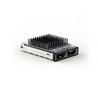 TE 4-2170814-6 QSFP28 1x2 kooi met koelplaat, lichtgeleider doorvoeropening, perspassing, EMI-afgeschermd