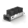 TE 2170754-9 QSFP28 Cage με ψύκτρα μέσω οπής ορθής γωνίας με πρεσάρισμα και θωρακισμένο σωλήνα φωτός EMI σε μικροσκοπική εικόνα 1