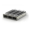 TE 2170769-4 QSFP28 Cage groupée (1 x 3) avec dissipateur thermique traversant Angle droit Press-Fit Blindé EMI Light Pipe Thumb Image 1