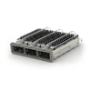 TE 2170769-5 QSFP28 Κλωβός με στεγανοποίηση (1 x 3) με ψύκτρα, διαμπερή οπή, ορθής γωνίας, σωλήνας φωτός με θωράκιση EMI, με μικρογραφία εικόνας 1