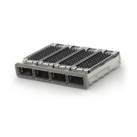 TE 2170783-4 QSFP28 Cage Ganged (1 x 4) with Heat Sink Through Hole Right Angle Press-Fit EMI Shielded