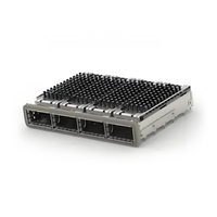 TE 2170783-5 QSFP28 Cage Ganged (1 x 4) with Heat Sink Through Hole Right Angle Press-Fit EMI Shielded