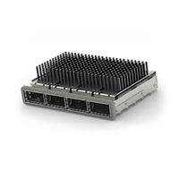 TE 2170783-6 QSFP28 Cage Ganged (1 x 4) with Heat Sink Through Hole Right Angle Press-Fit EMI Shielded