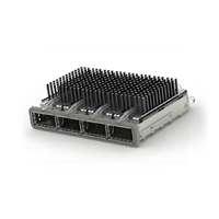 TE 2170785-3 ZQSFP+ Käfig verbunden (1 x 4) mit Kühlkörper Durchgangsloch Rechtwinklig Press-Fit EMI-geschirmtes Lichtrohr