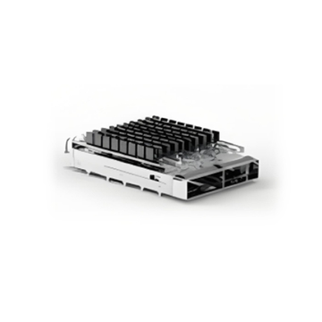 TE 2170826-3 QSFP28 Cage Ganged (1 x 2) with Heat Sink Through Hole Right Angle Press-Fit EMI Shielded Light Pipe