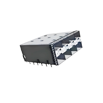 TE 2007394-1 SFP+ 2x4 Cage Assembly with Integrated Connector Press-Fit With Light Pipe