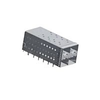 TE 2007637-3 SFP+ 2x2 Cage Assembly with Integrated Connector Press-Fit With Outer Light Pipe