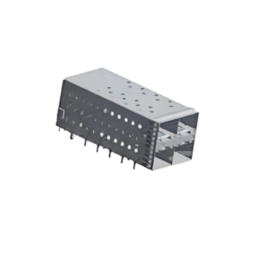 TE 2007637-3 SFP+ 2x2 Cage Assembly with Integrated Connector Press-Fit With Outer Light Pipe