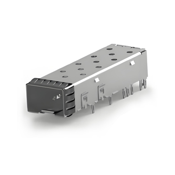 TE 2057159-1 SFP+ Cage Through Hole Right Angle Press-Fit Board Lock EMI Shielded