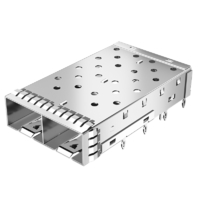 Amphenol U77-A261M-2071 Compatible LINK-PP LP12BC01000 SFP+ 1x2 Cage With EMI Spring Finger
