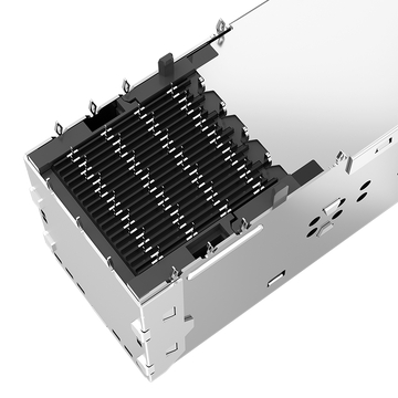 متوافق مع أمفينول U95-Z105-4081-141 LINK-PP LP21FC01603 2x1 QSFP28 قفص مع أنبوب ضوئي EMI Spring صورة إصبع 5
